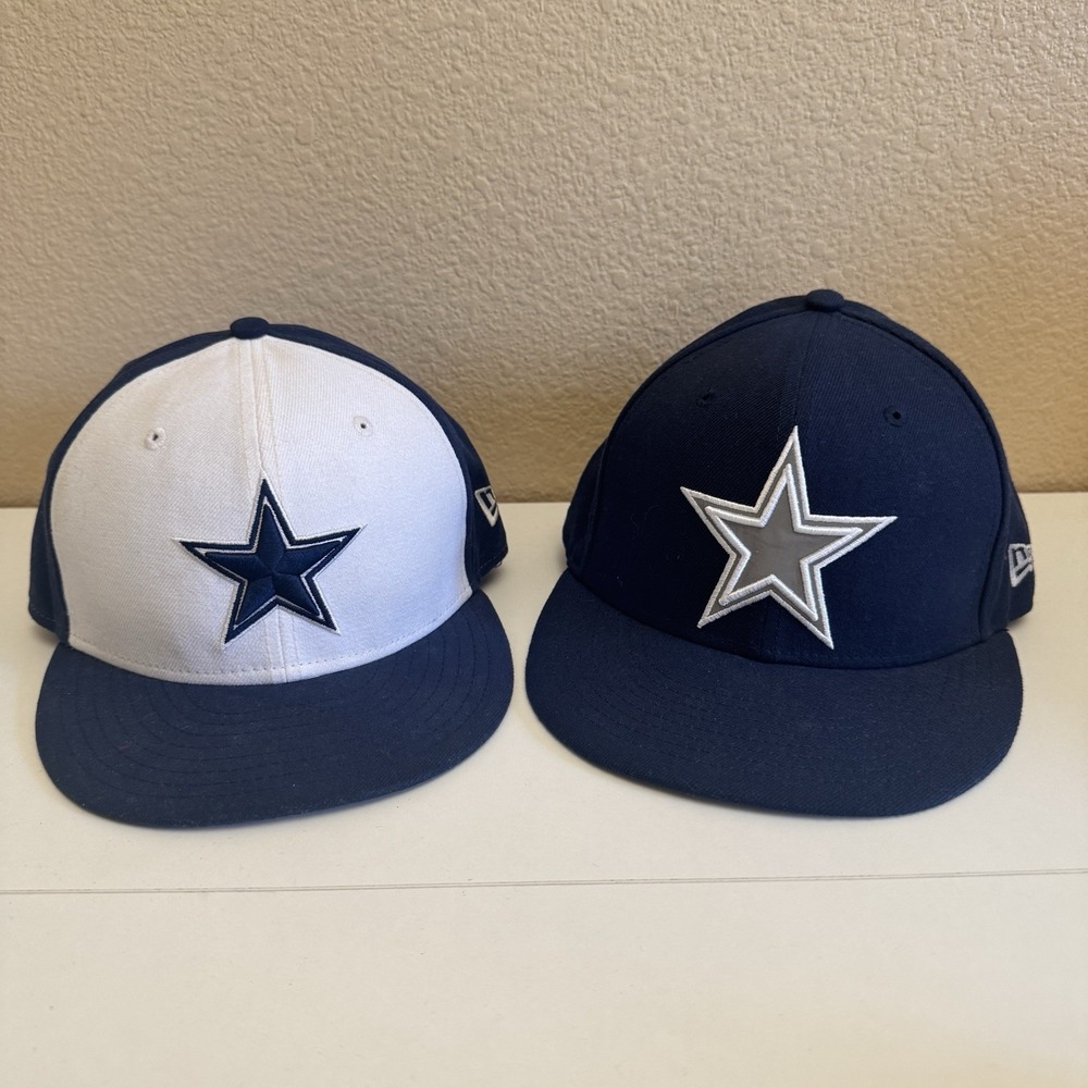 2 Dallas Cowboys Fitted hats in Good shape Size 7, 1/4, And Size 6, 5/8
